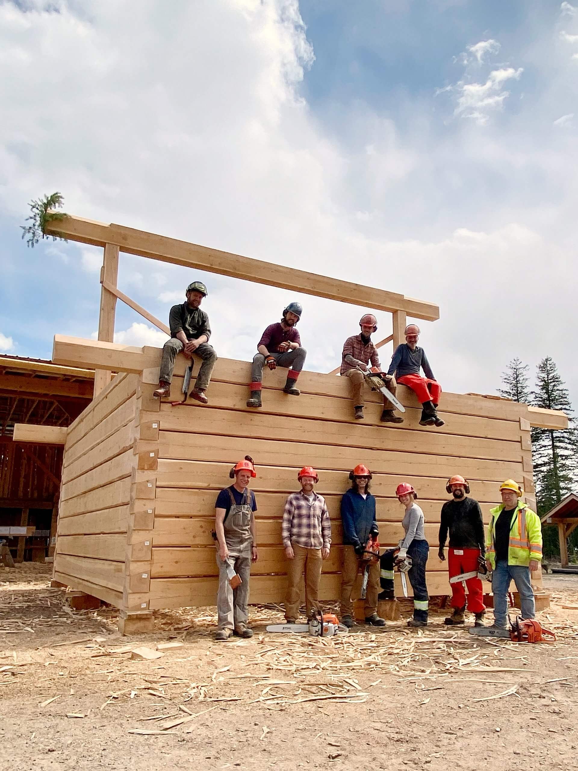 Log Building Classes course cabins for sale | timber frames | sale | BC Log School